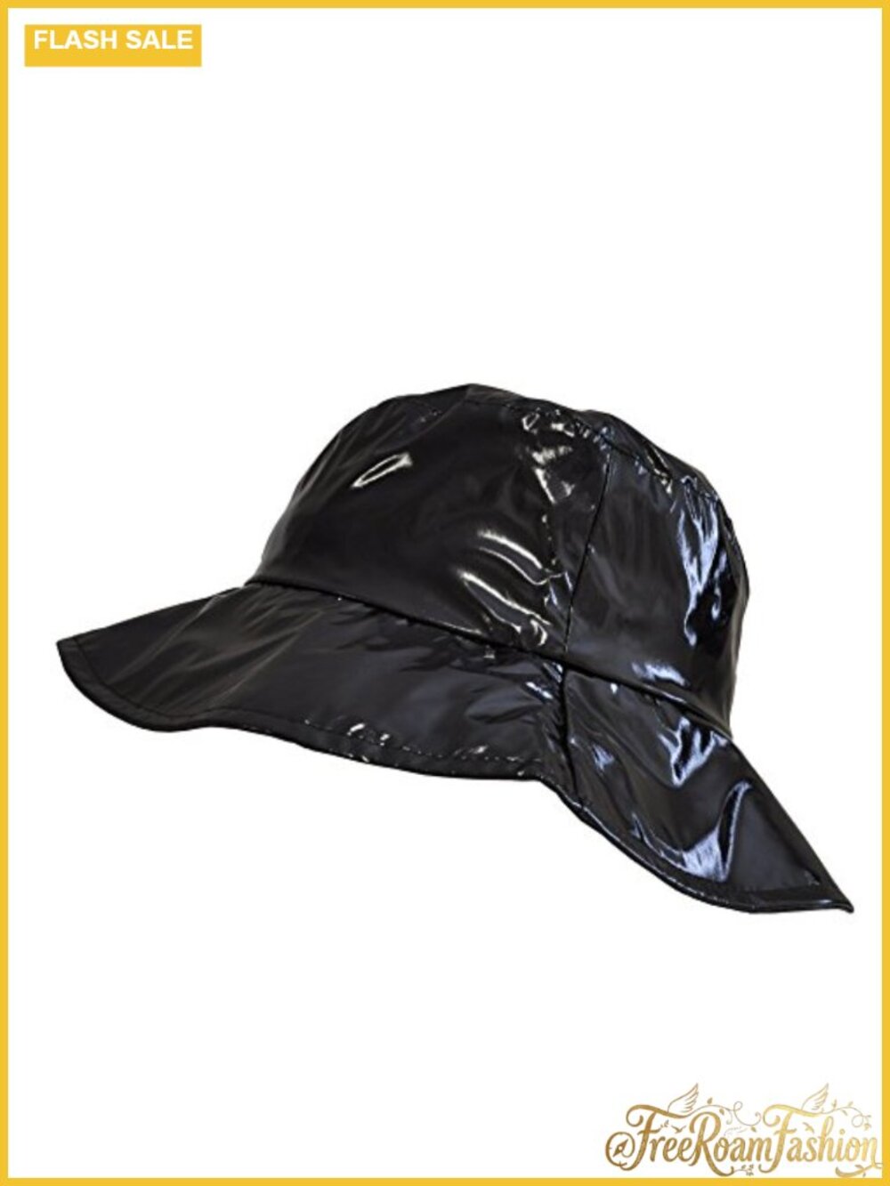 Wide Brim Waterproof Vinyl Rain Hat Foldable Lightweight Lined